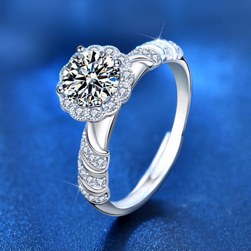Certified 1ct. t.w. Moissanite Diamond Mermaid Ring NEW - Picture 3 of 10